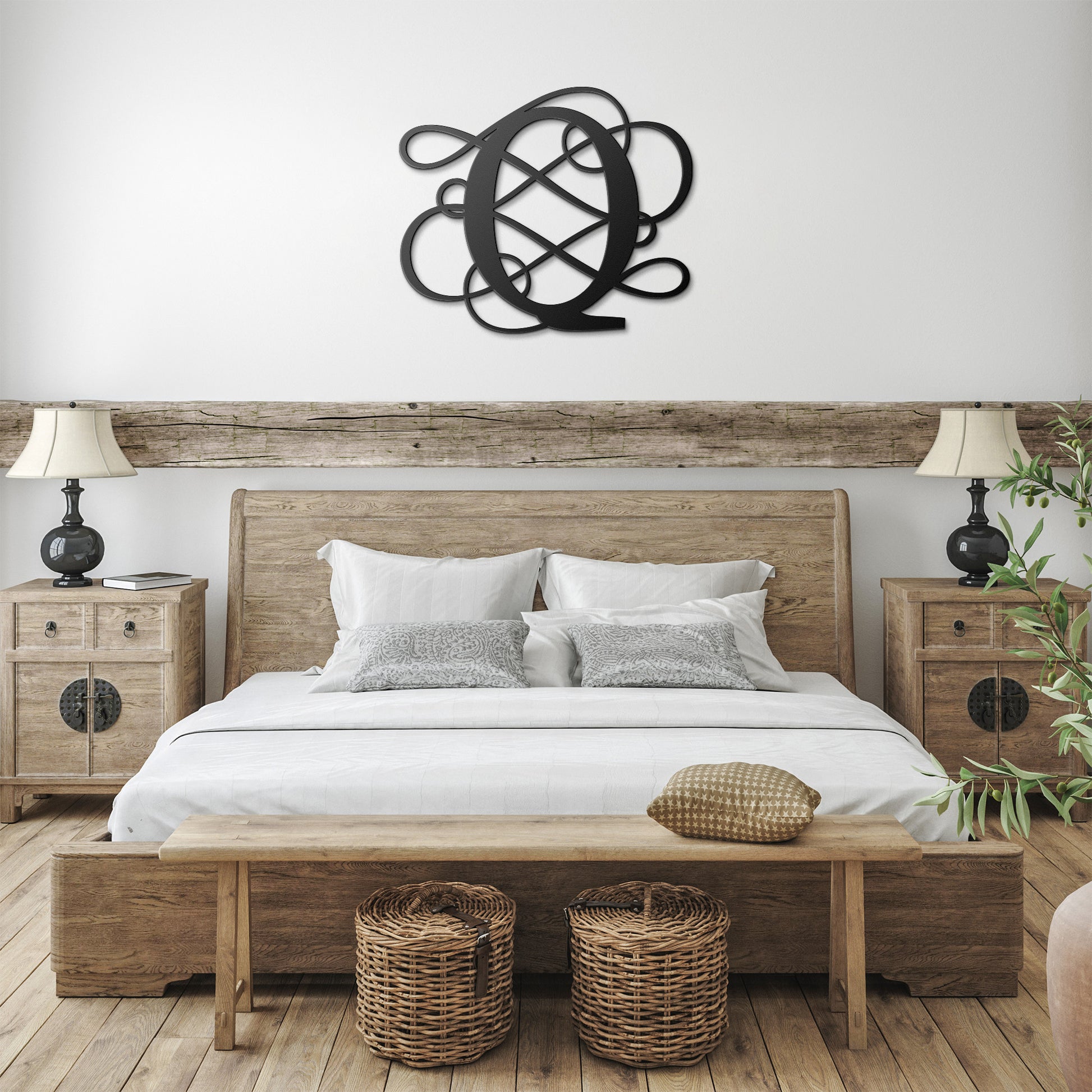 Letter Q, Your Initial Metal Wall Art Home Decor