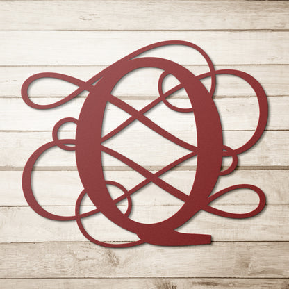 Letter Q, Your Initial Metal Wall Art Home Decor