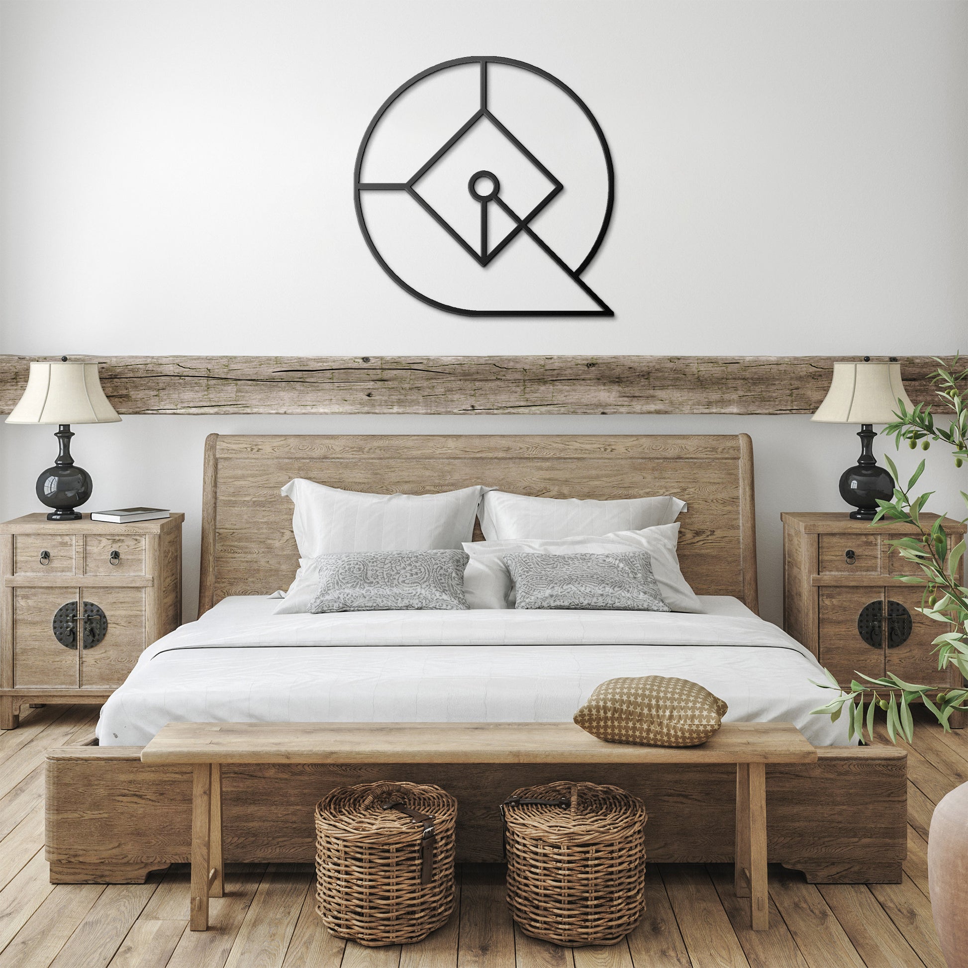 Letter Q, Geometrical Letter Metal Wall Art