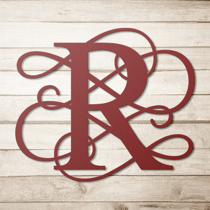 Letter R, Your Initial Metal Wall Art Home Decor