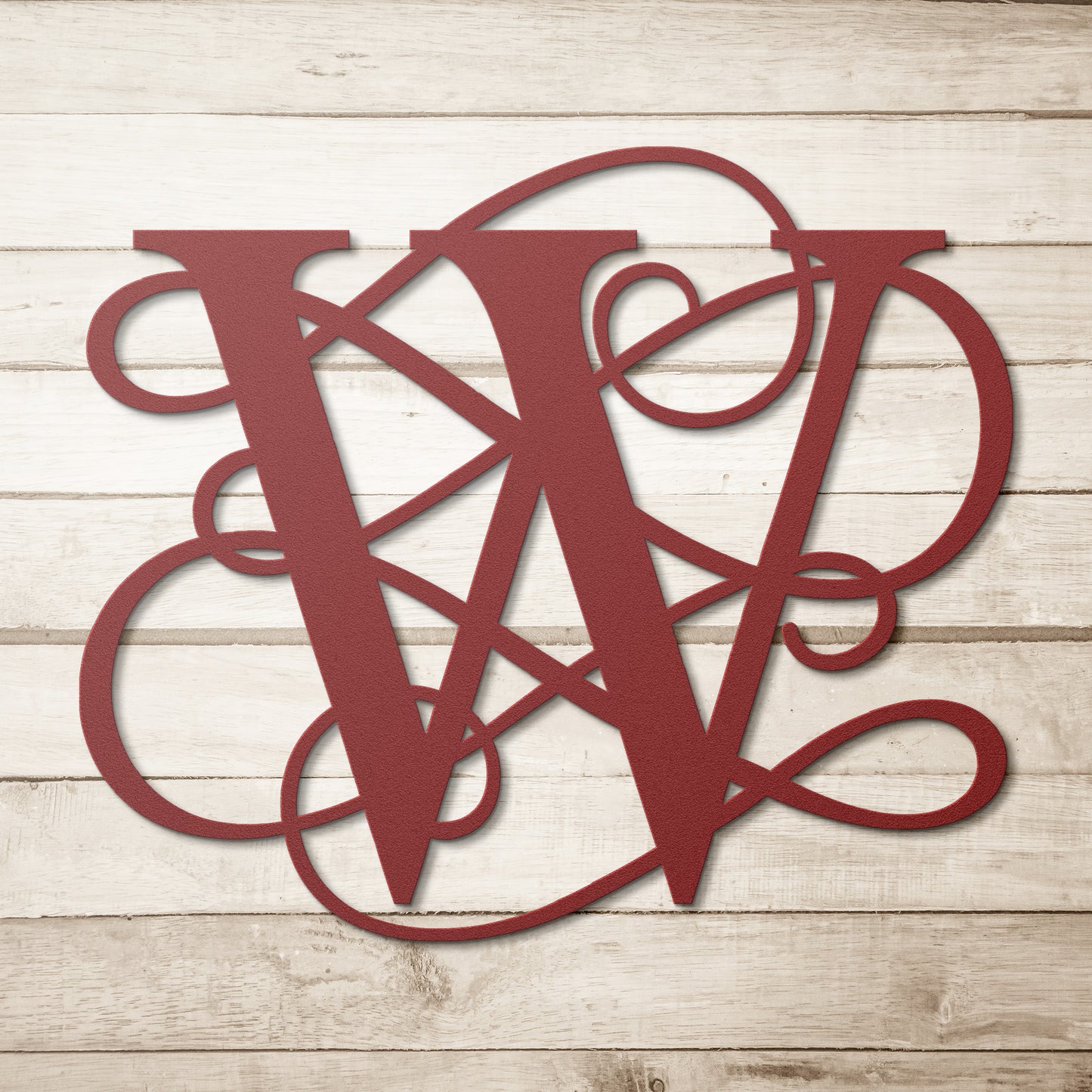 Letter W, Elaborate Letter Metal Wall Art