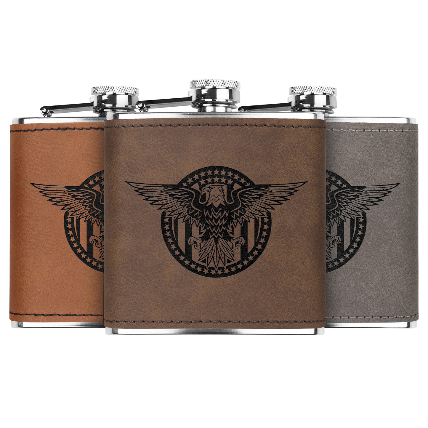 Military Eagle Stainless Steel Flask - Country Proud USA