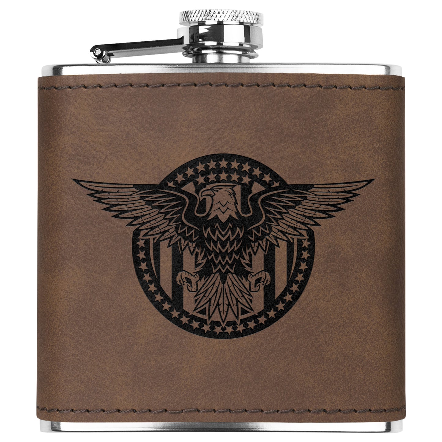 Military Eagle Stainless Steel Flask - Country Proud USA