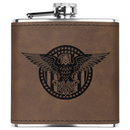 Military Eagle Stainless Steel Flask - Country Proud USA