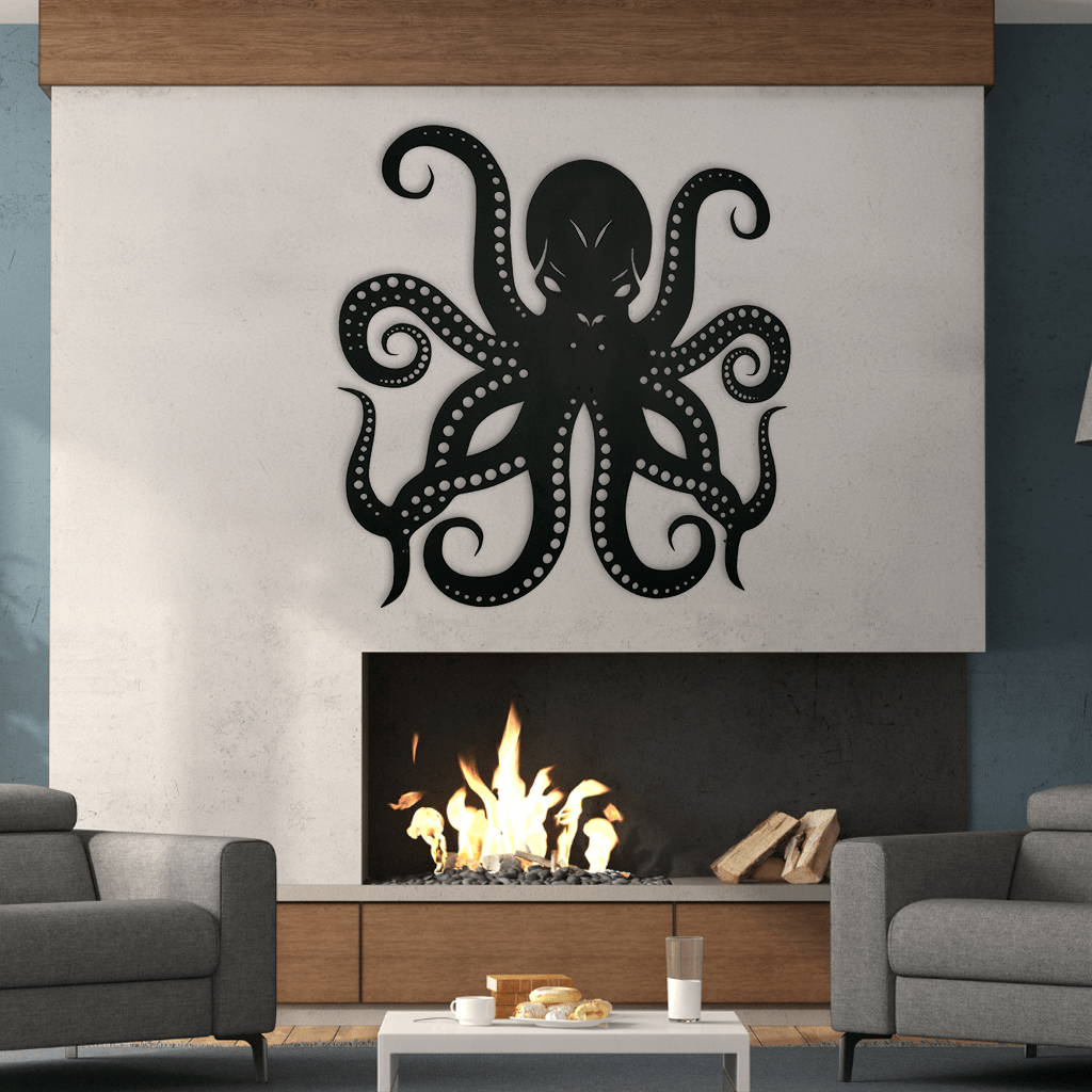 Mr. Fantabulous Octopus Metal Wall Art