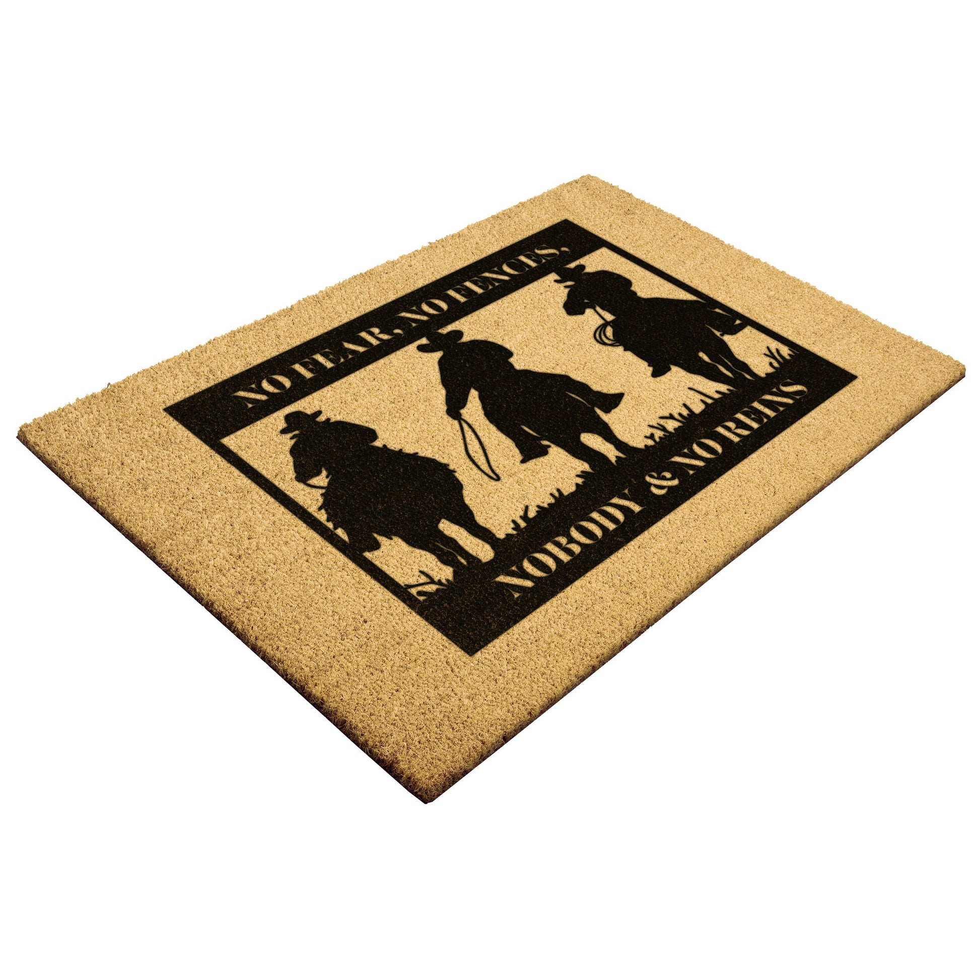 No Fear, No Fences Coir Doormat - Country Proud USA