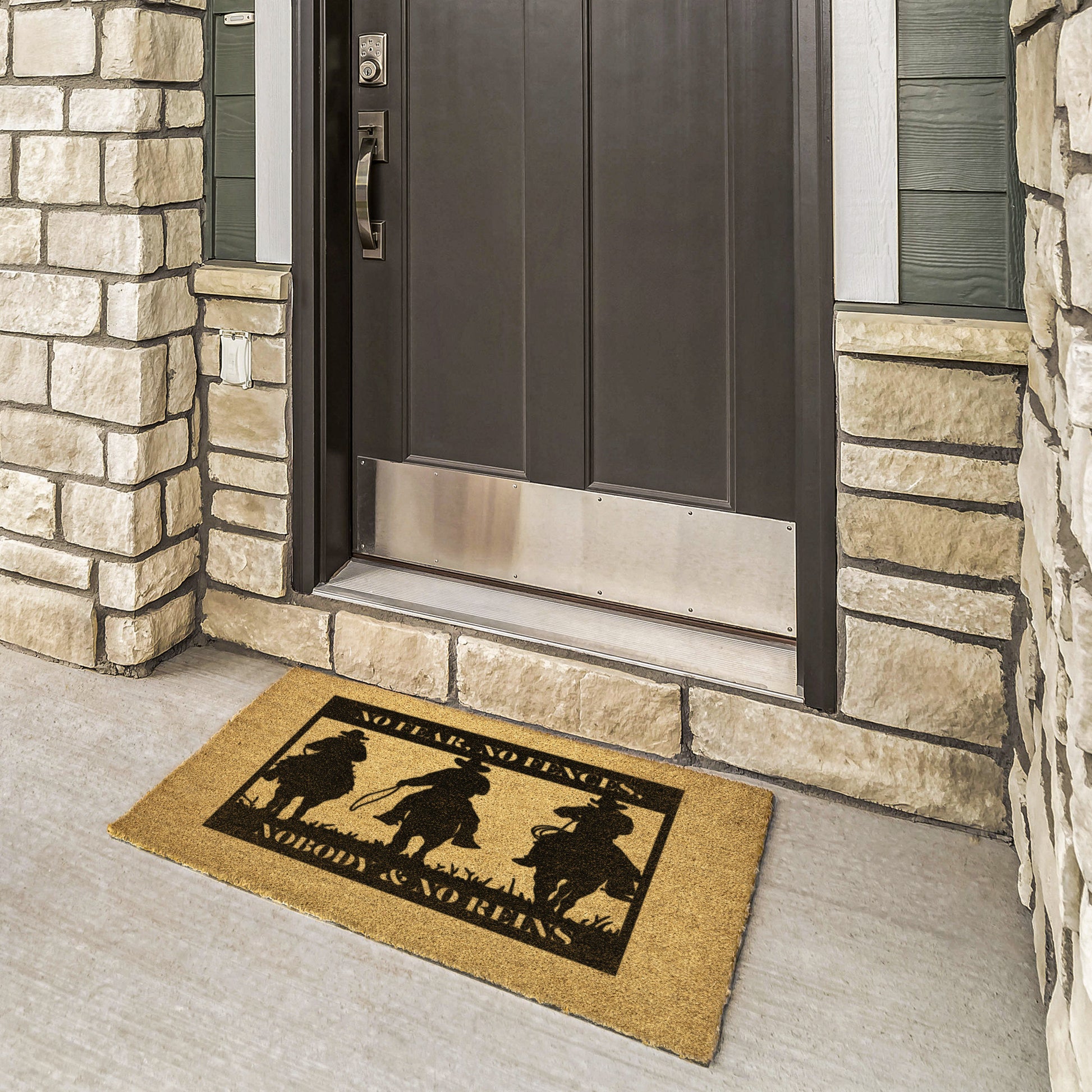 No Fear, No Fences Coir Doormat - Country Proud USA