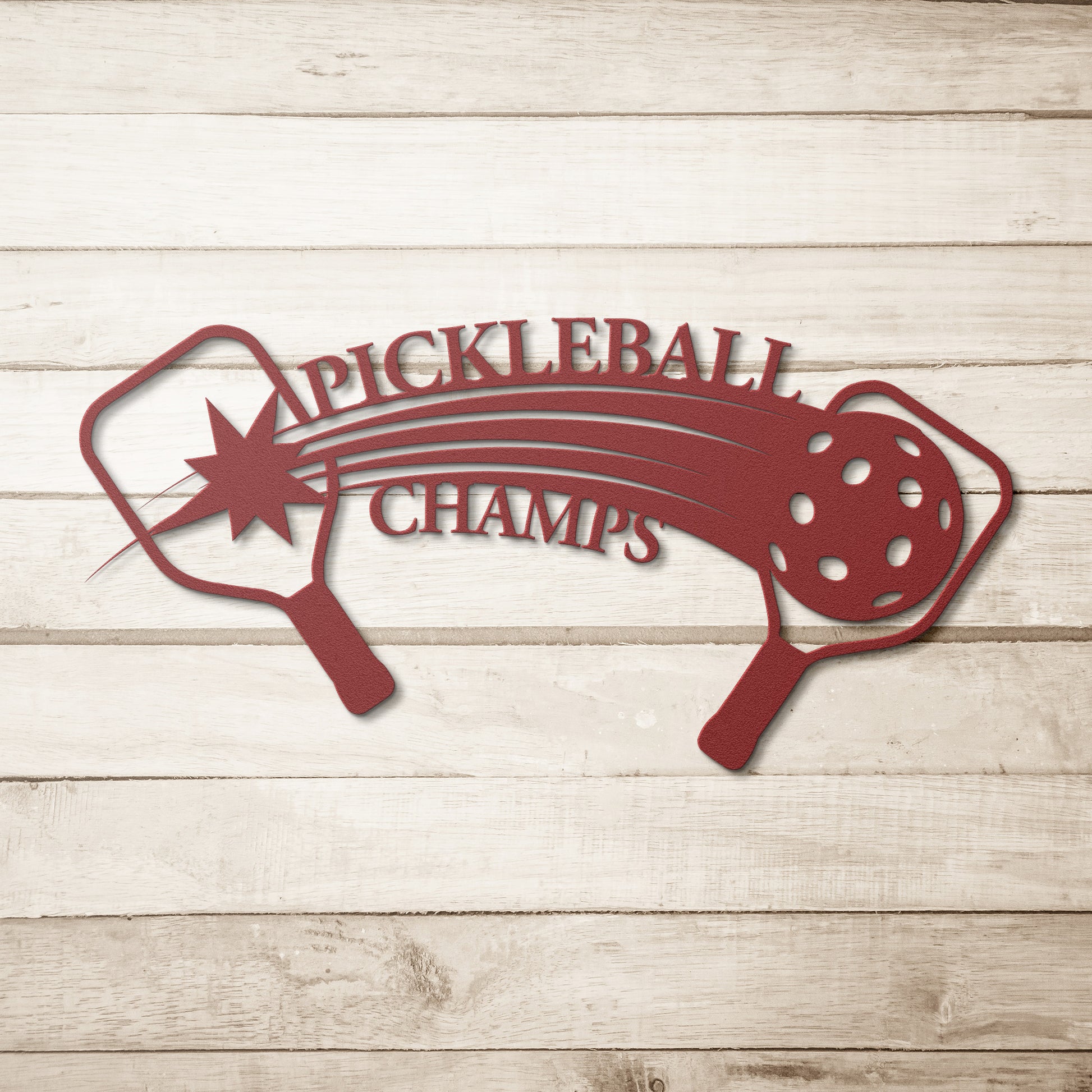 Pickleball Champs Metal Wall Art