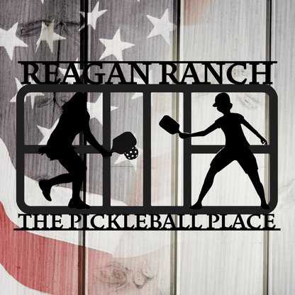 Pickleball Match Play Custom Sports Metal Wall Art