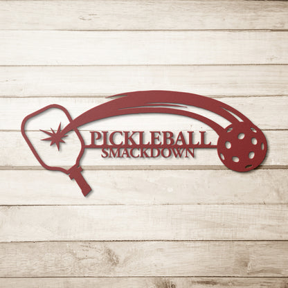 Pickleball Smackdown Custom Sports Metal Wall Art