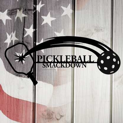 Pickleball Smackdown Custom Sports Metal Wall Art