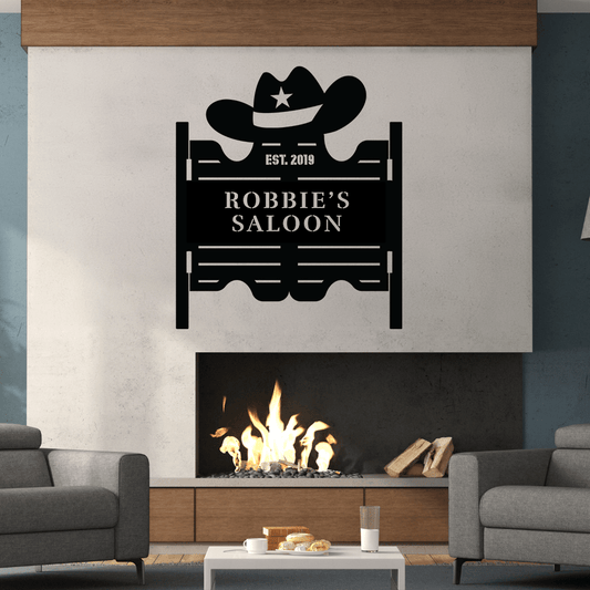 Rob’s Saloon & Order Up Bar Metal Wall Art