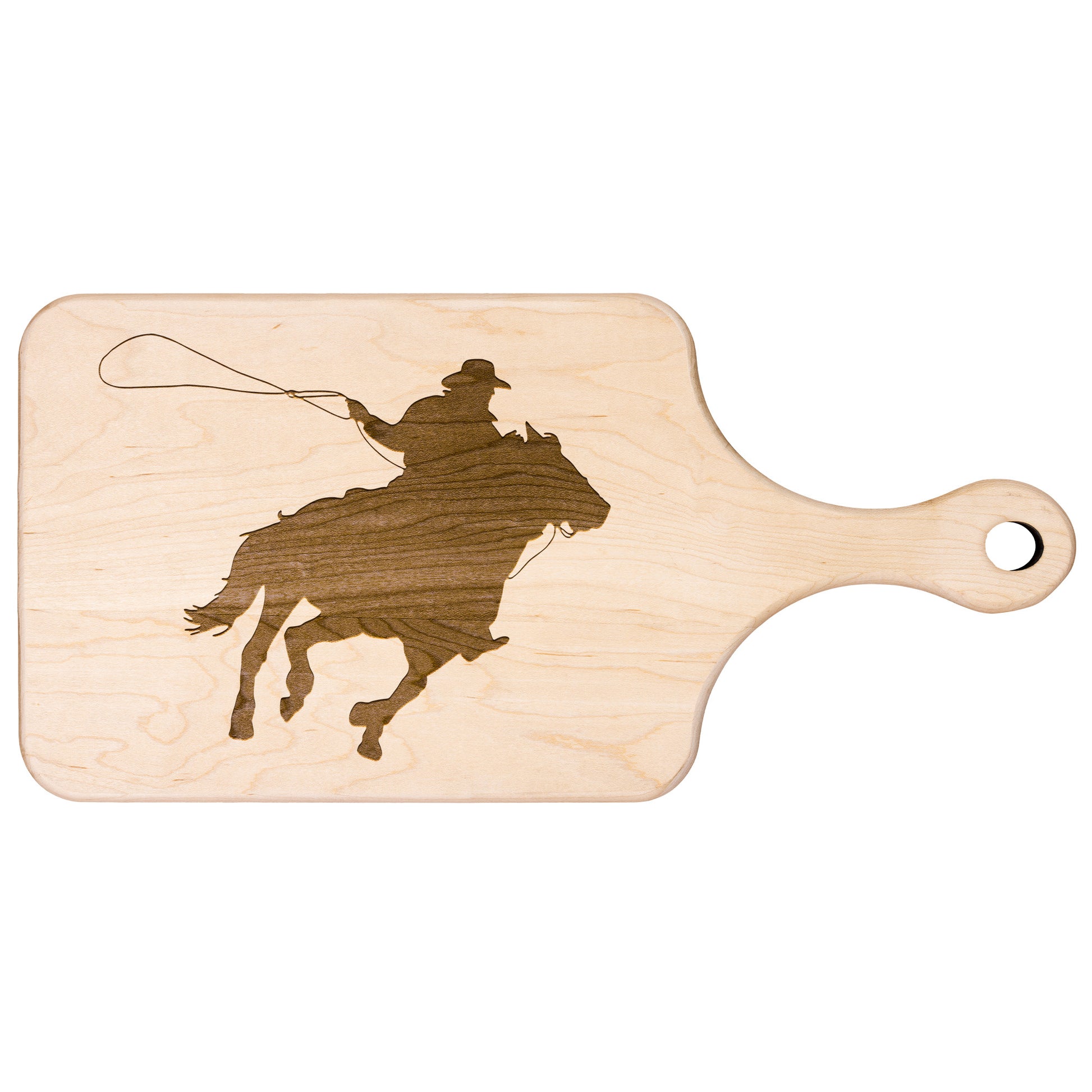 Rodeo Champion Hardwood Paddle Cutting Board - Country Proud USA