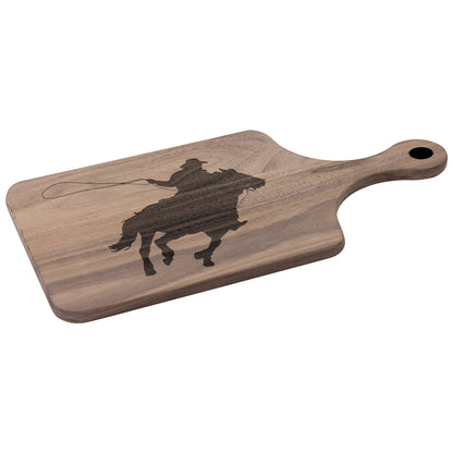 Rodeo Champion Hardwood Paddle Cutting Board - Country Proud USA