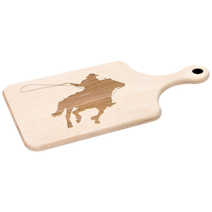 Rodeo Champion Hardwood Paddle Cutting Board - Country Proud USA