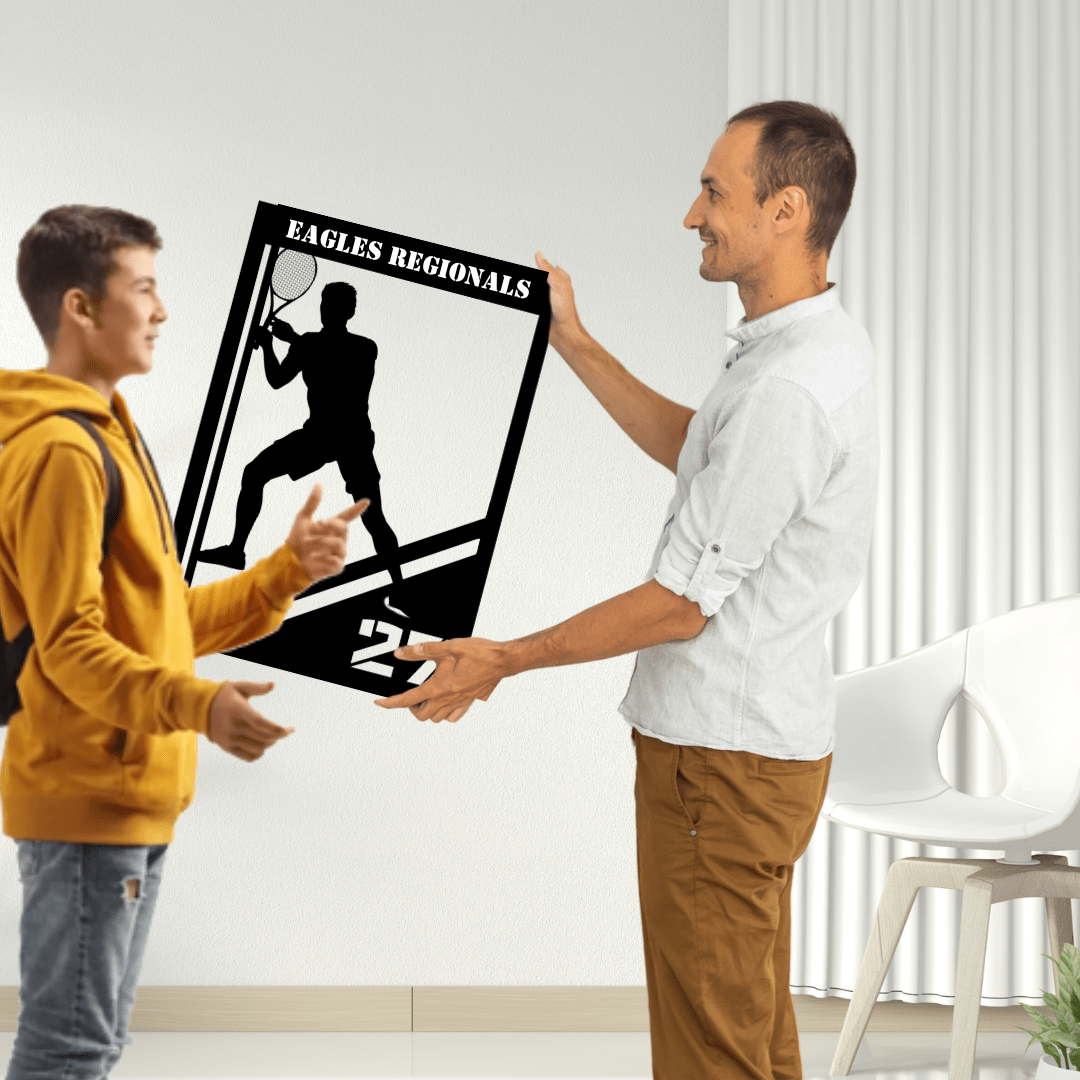 Tennis Return Metal Wall Art