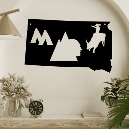 The Mt Rushmore State South Dakota Metal Wall Art