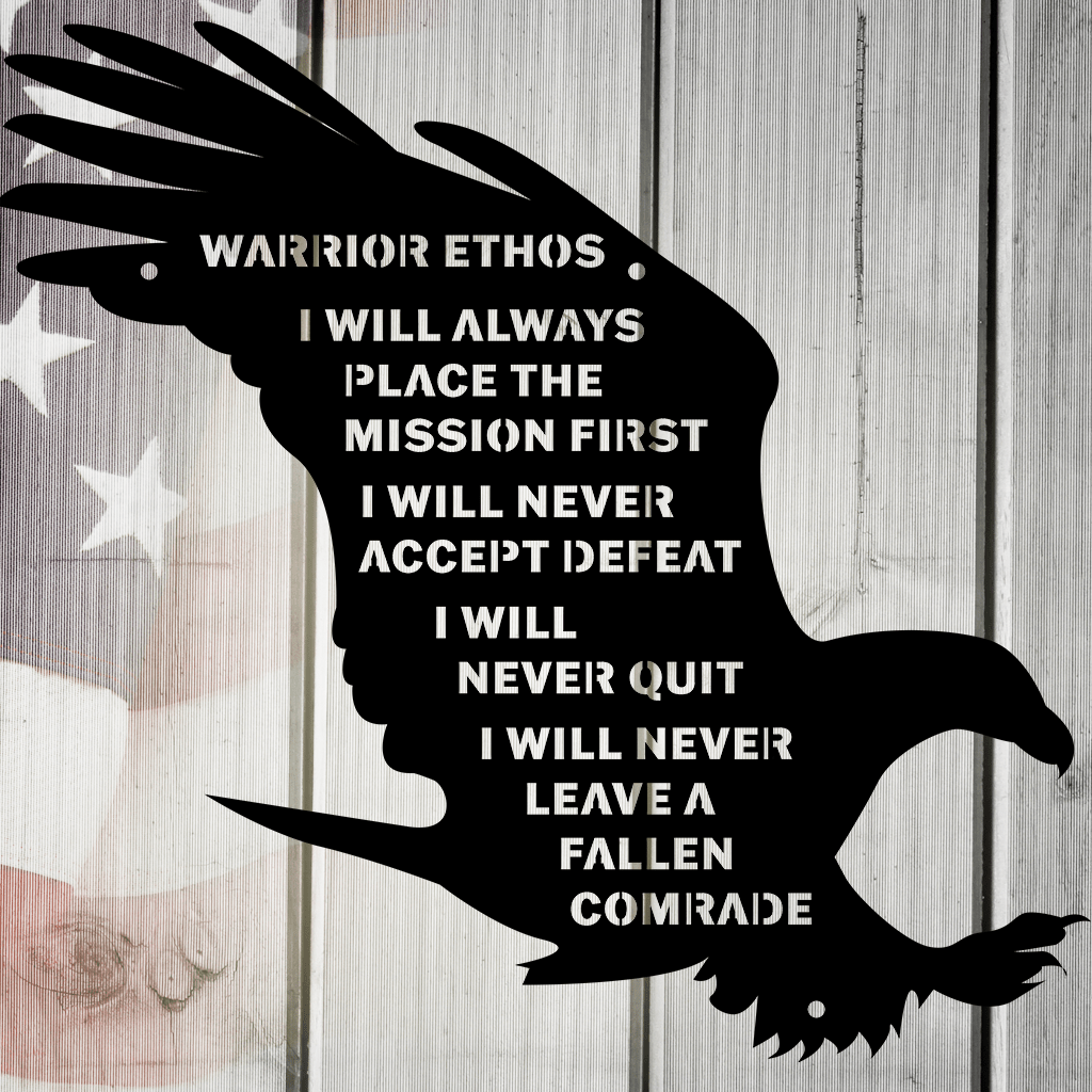 United States Army Warrior Ethos Metal Wall Art