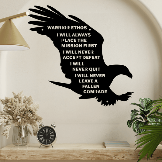 United States Army Warrior Ethos Metal Wall Art