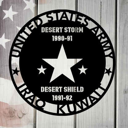 US Army  Desert Storm, Desert Shield Metal Wall Art