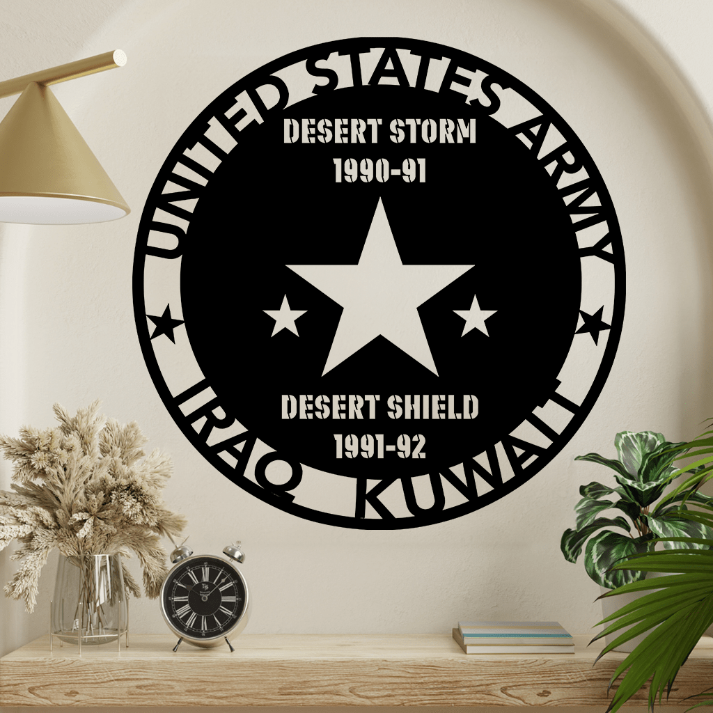 US Army  Desert Storm, Desert Shield Metal Wall Art