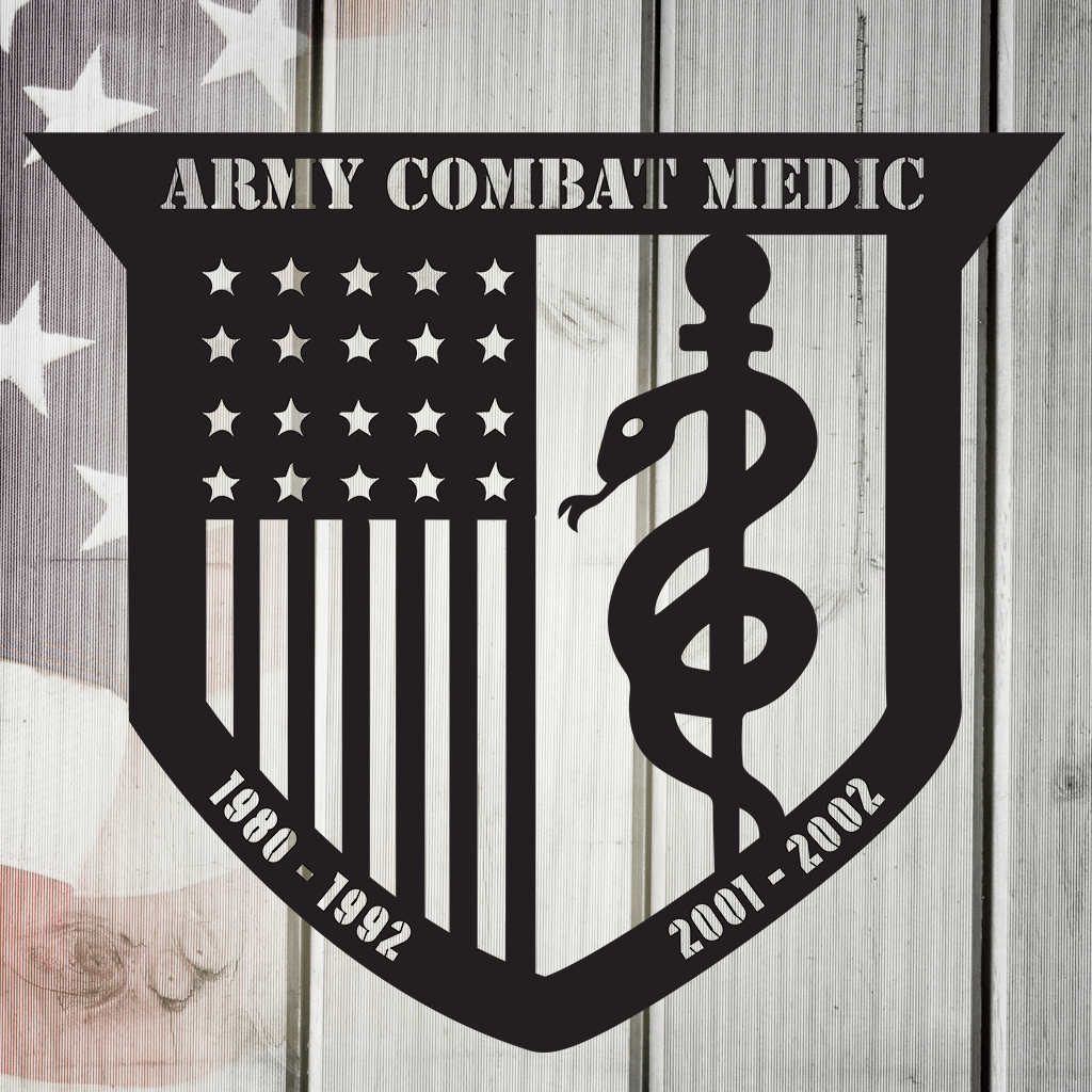 US Army, Navy Combat Medic Metal Wall Art