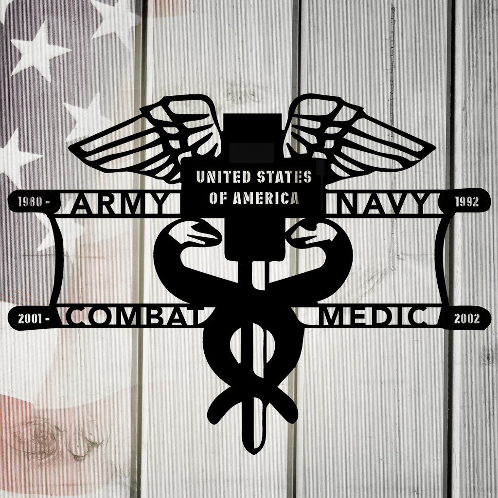 US Military Combat Metal Wall Art Custom Home Decor