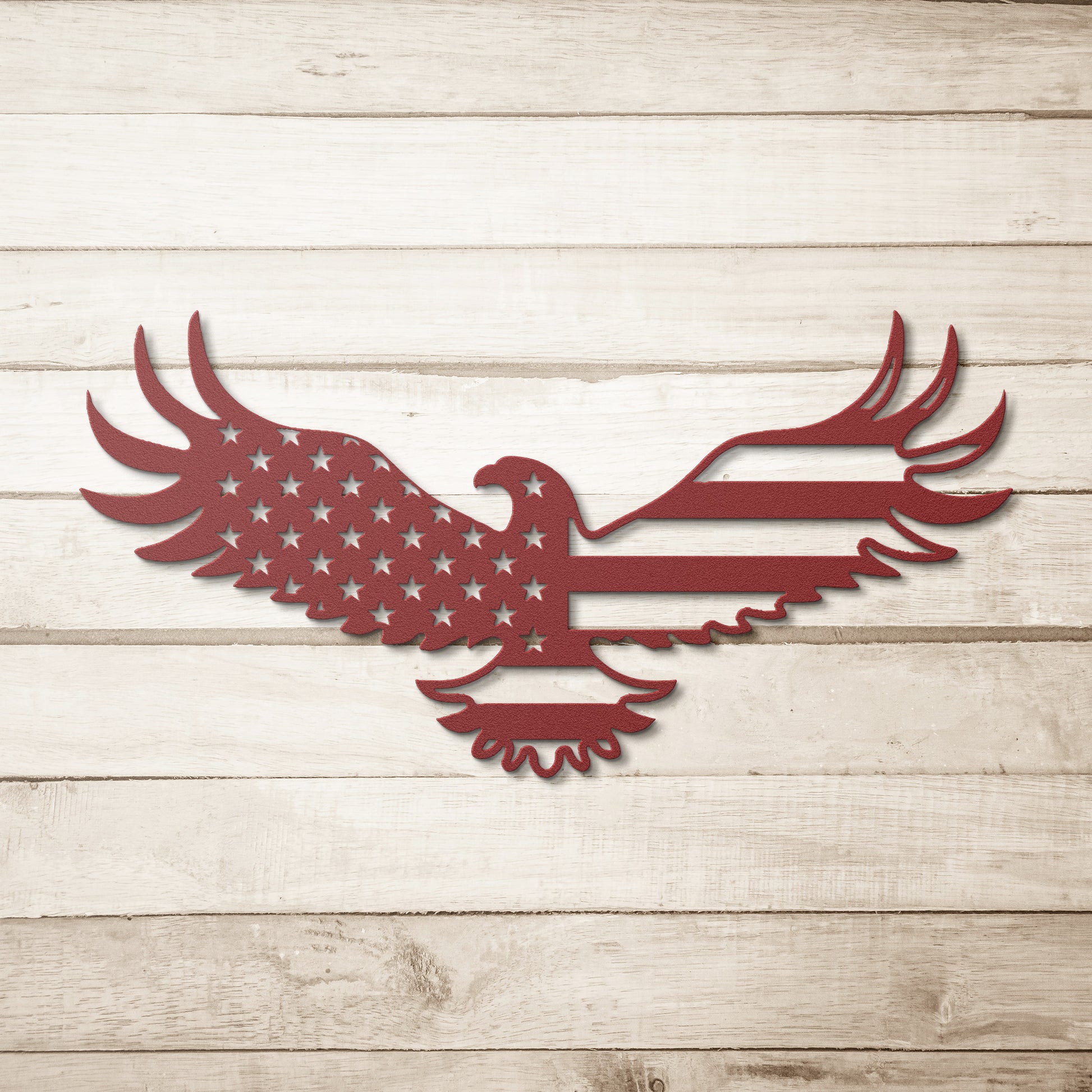 USA Proud Flying Eagle with Stars Metal Wall Art