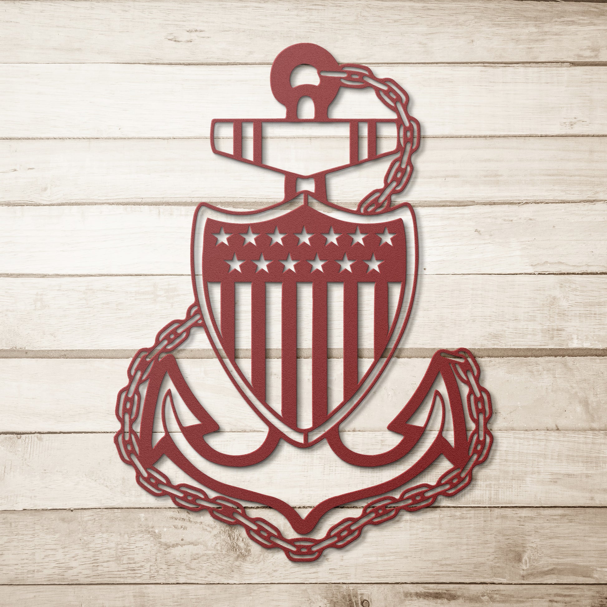 USCG Stability Anchor Metal Wall Art