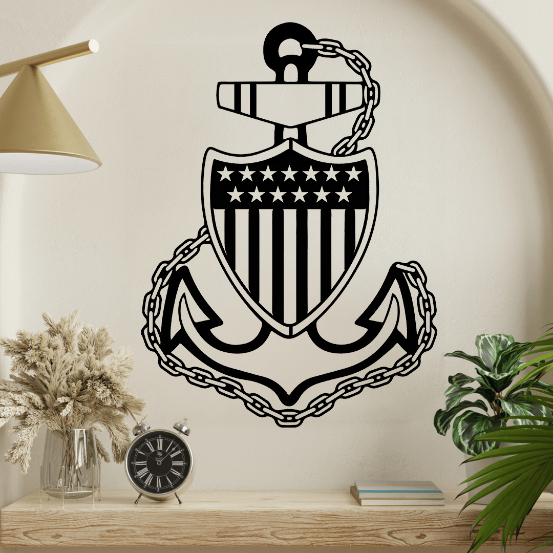 USCG Stability Anchor Metal Wall Art