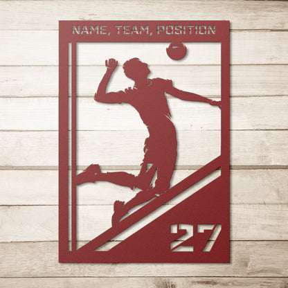 Volleyball Metal Wall Art for Your Athlete