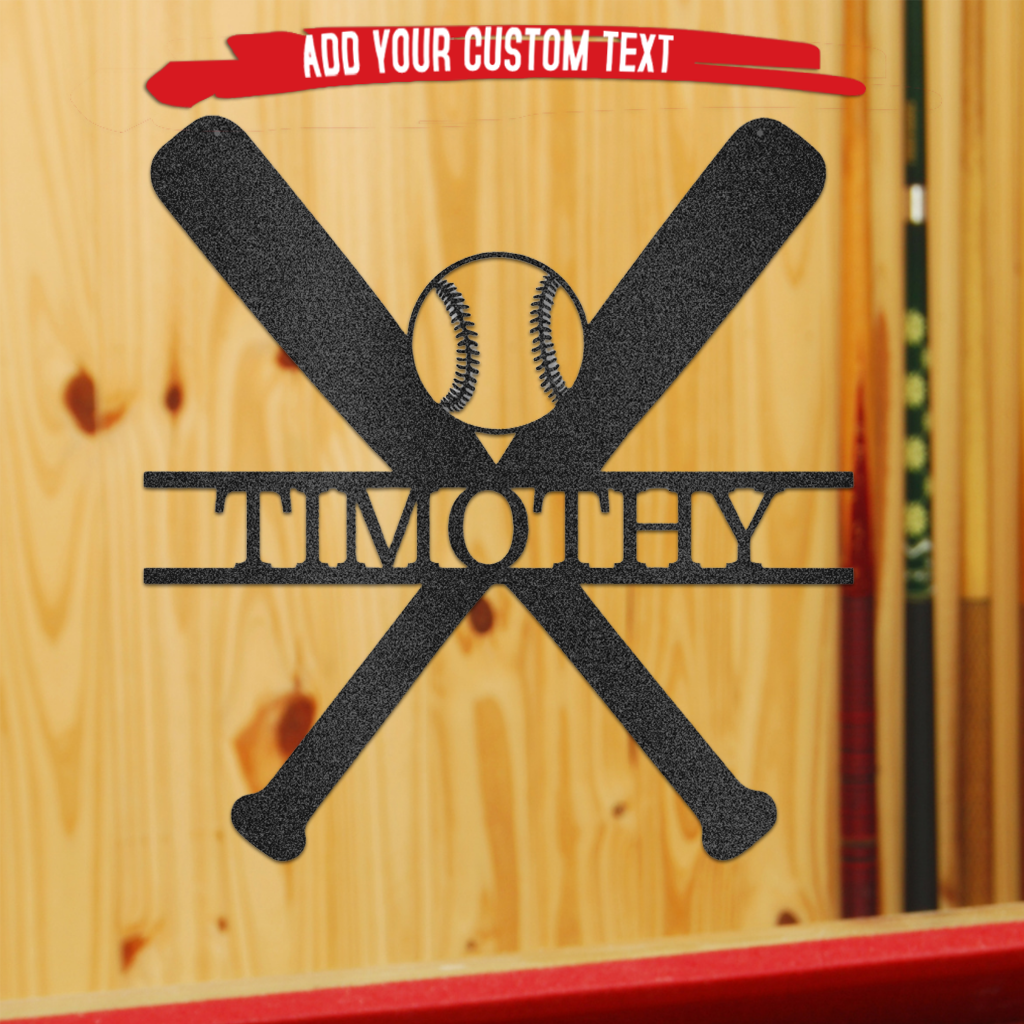 Batter Up Personalizable Metal Wall Decor