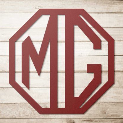 Classic British Car MG Metal Wall Art Custom Home Decor