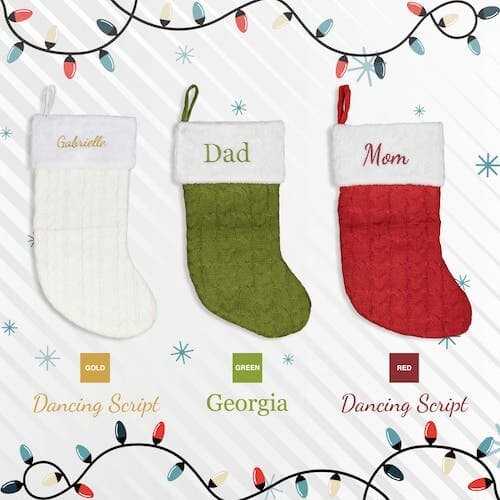 Embroidered Stocking  Christmas Stocking