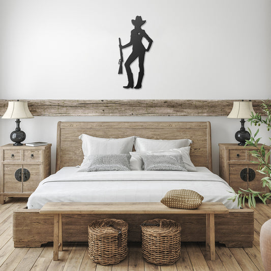 Rebel Cowgirl Metal Wall Art for Country Decor