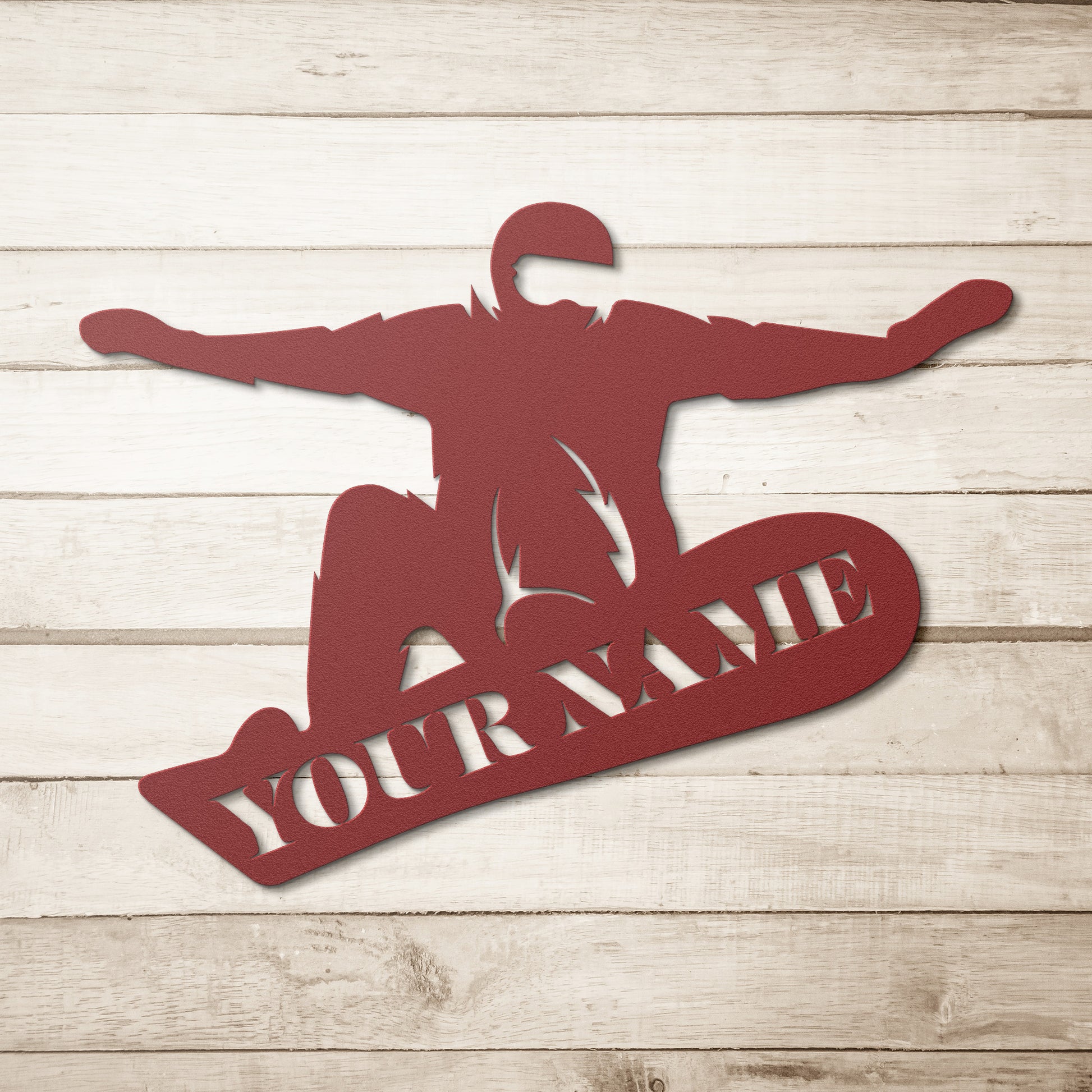 Shred Snowboard Metal Wall Art for Home Decor