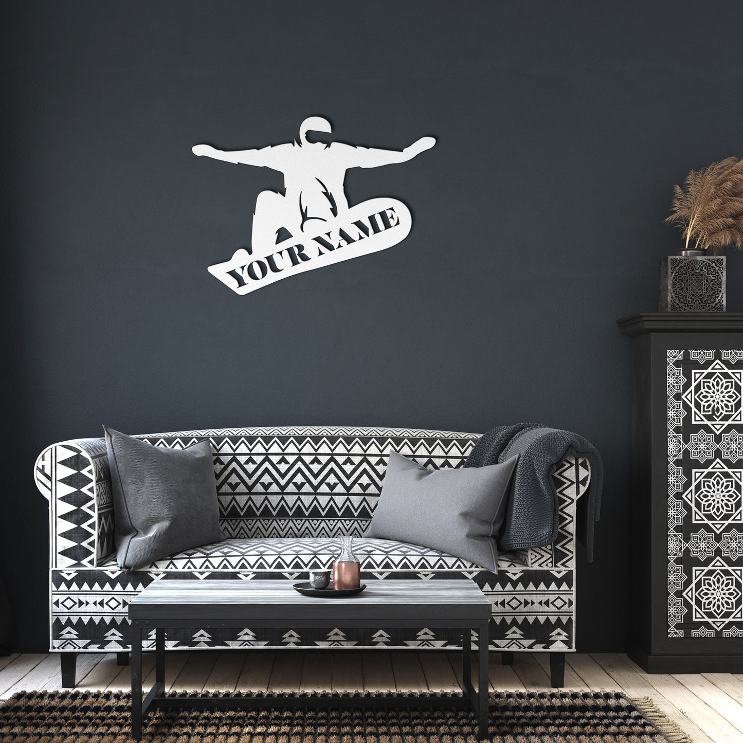 Shred Snowboard Metal Wall Art for Home Decor