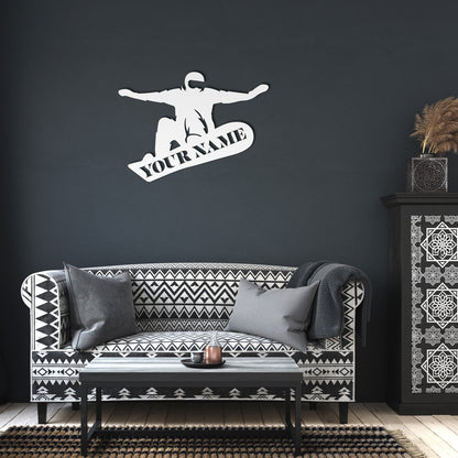 Shred Snowboard Metal Wall Art for Home Decor