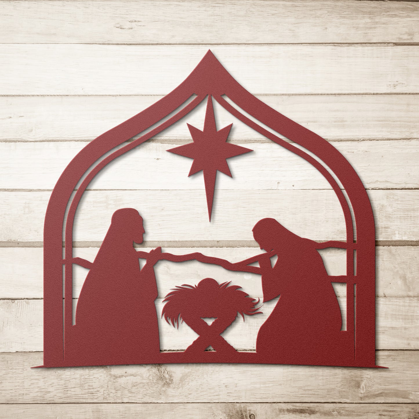 The Birth of Jesus Nativity Christmas Metal Wall Art