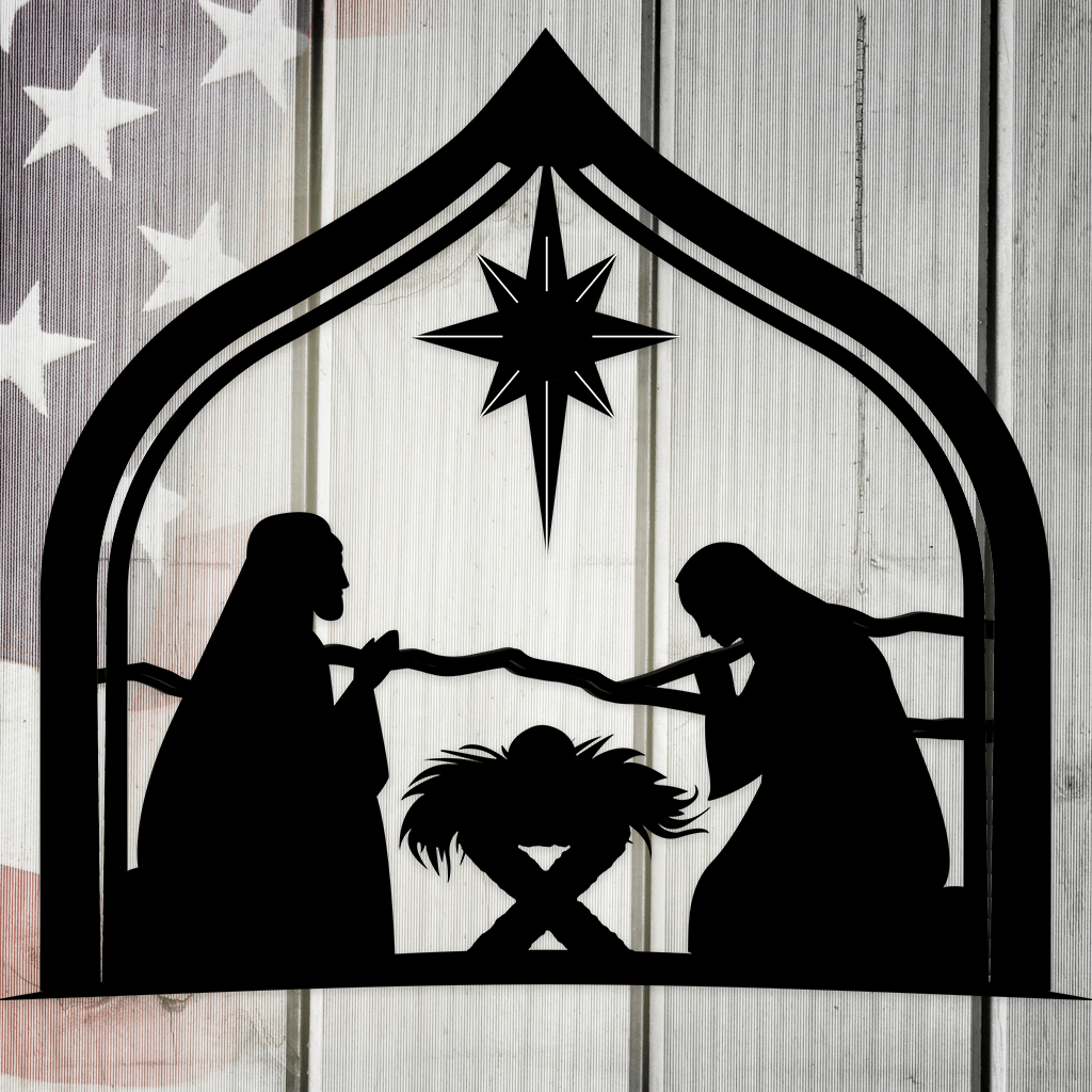 The Birth of Jesus Nativity Christmas Metal Wall Art