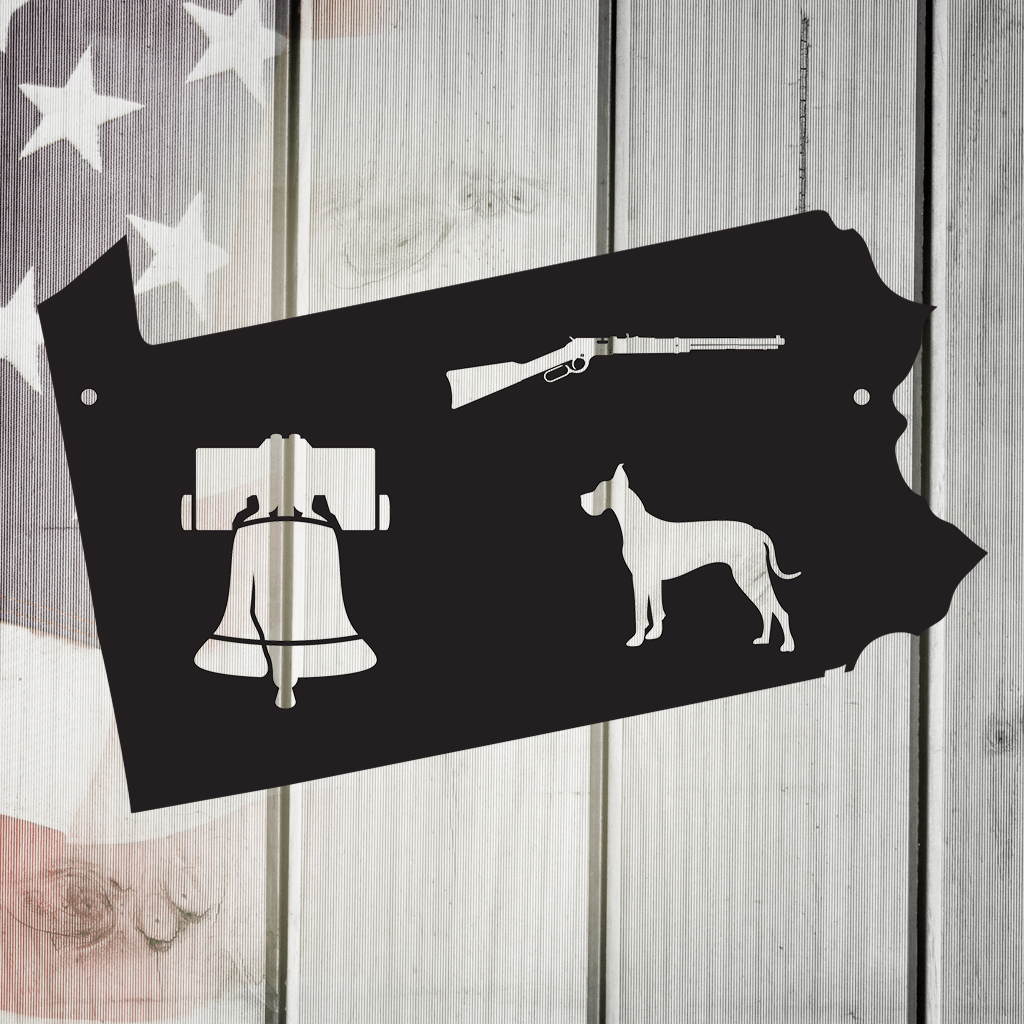 The Keystone State Pennsylvania Metal Wall Art