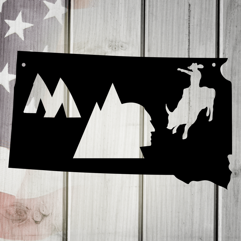 The Mt Rushmore State South Dakota Metal Wall Art