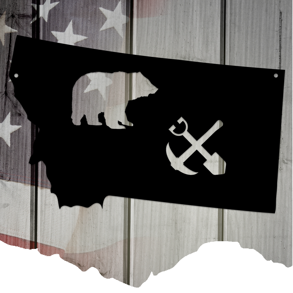 The Treasure State Montana Metal Wall Art